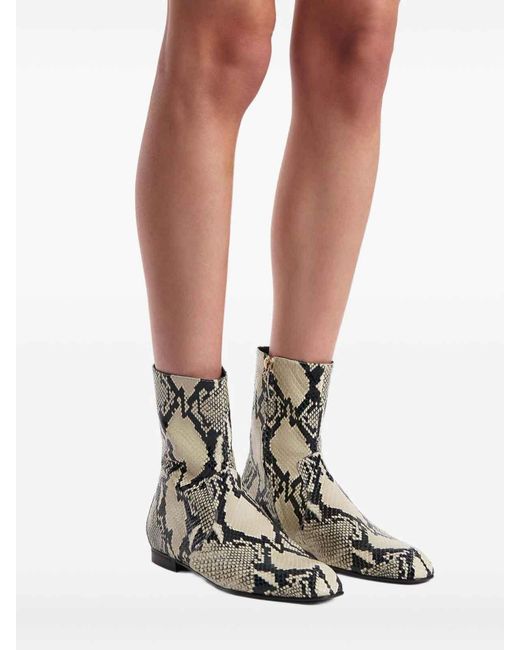 Khaite Natural Colt Leather Boots