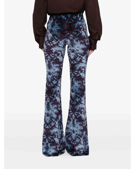Etro Blue Printed Trouses
