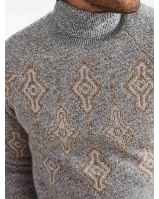 Brunello Cucinelli Gray Turtleneck Sweater for men