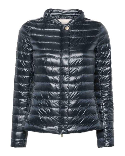 Herno Blue Ultralight Nylon Down Jacket