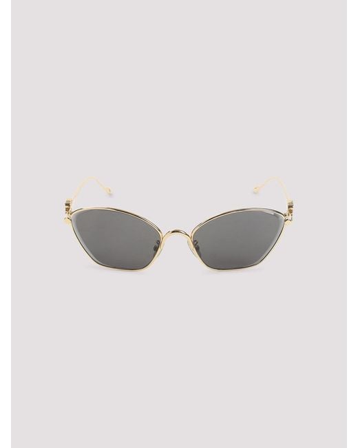 Loewe Metallic Anagram Metal Hexagon Sunglasses