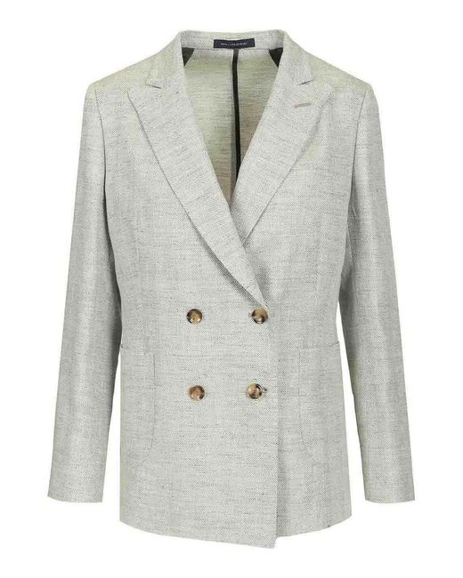 Sartoria Latorre Gray Double-Breasted Blazer