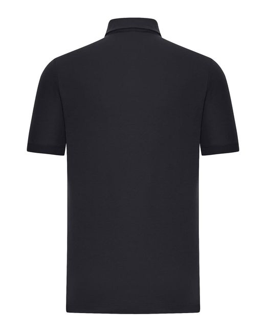 Zanone Black Slim Fit Polo for men