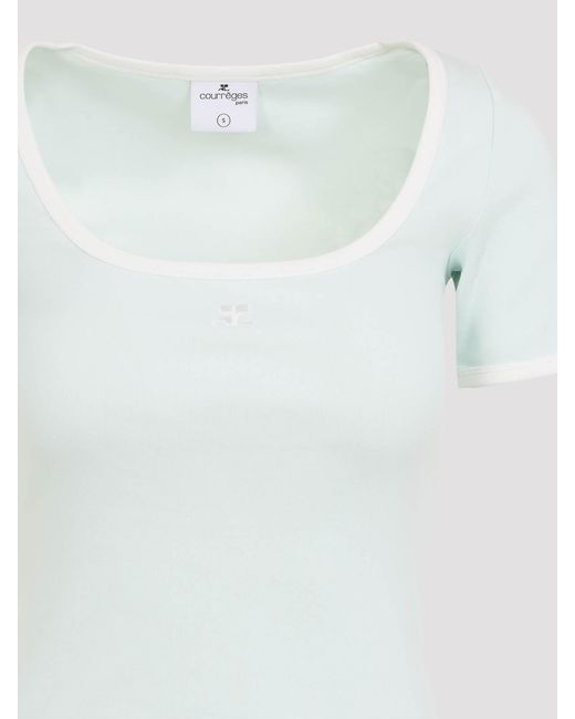 Courreges Blue Cotton Short Dress