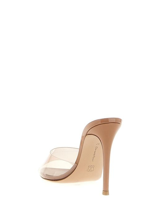 Gianvito Rossi White Elle Heeled Mules