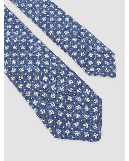Kiton Blue Silk Tie for men