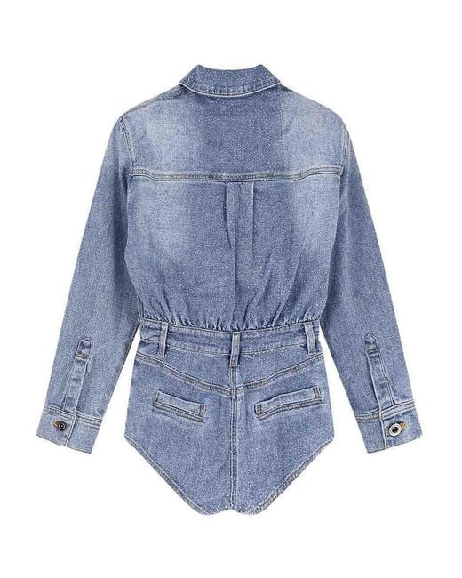 Self-Portrait Blue Casual Jacket