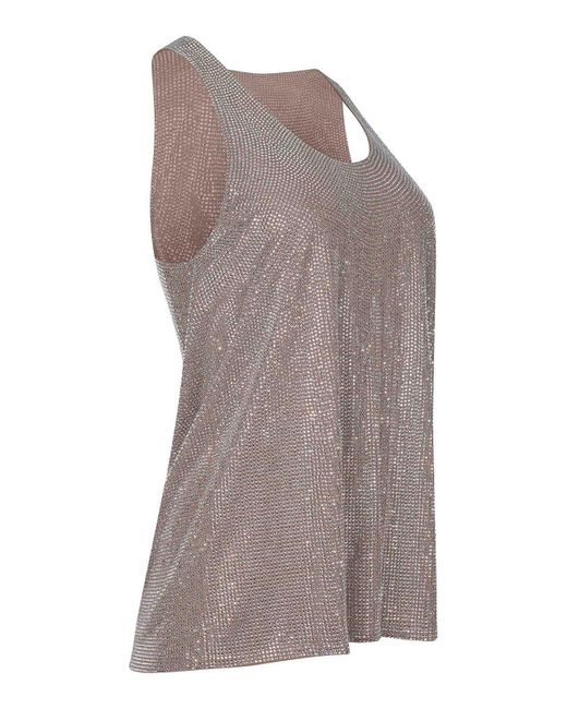 GIUSEPPE DI MORABITO Brown Tank Top