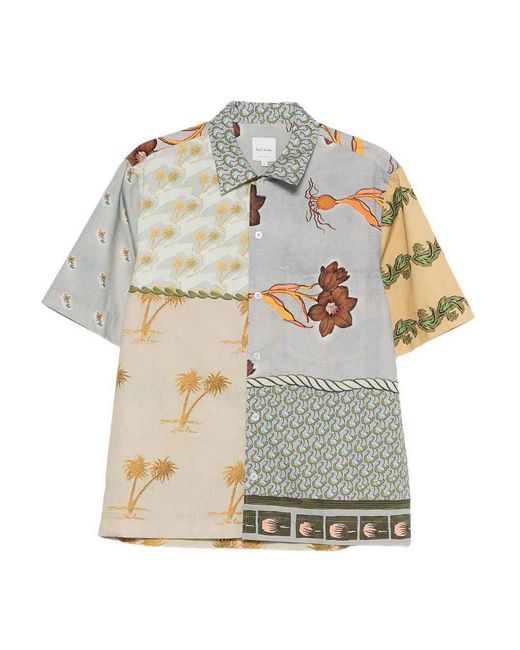 Paul Smith Gray Printed Cotton Shirt for men