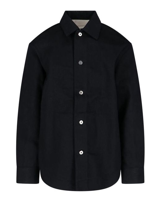 Jil Sander Men's Black Denim Shirt Jacket