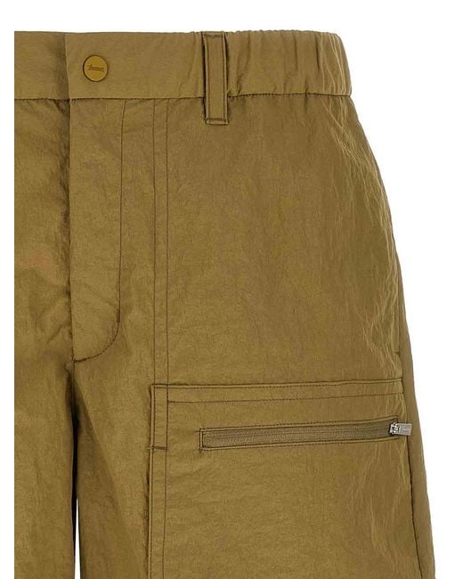 Laminar Green Cargo Bermuda Shorts for men