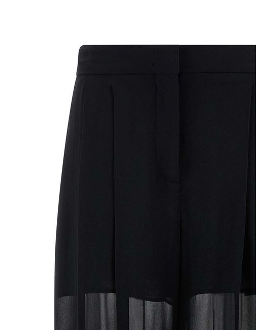 Alberta Ferretti Black Silk Pants