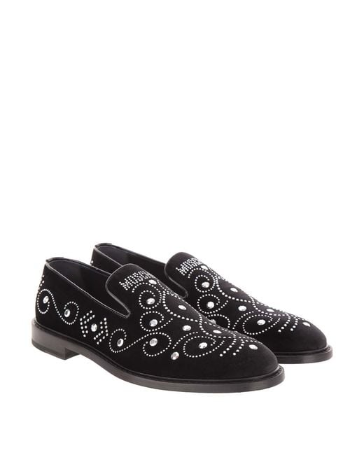 Moschino Black Slip On Oxford for men