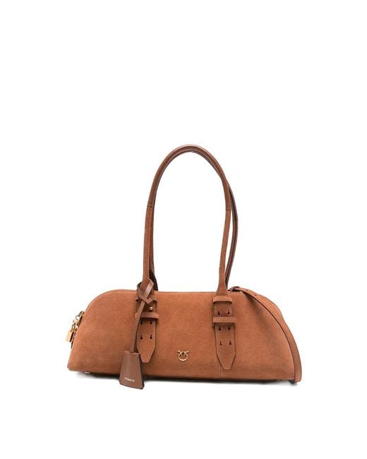 Pinko Brown Big Bowling Bag Horizontal