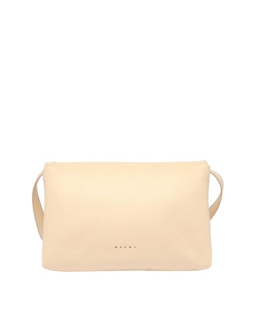 Marni Natural Large Prisma Shoulder Bag