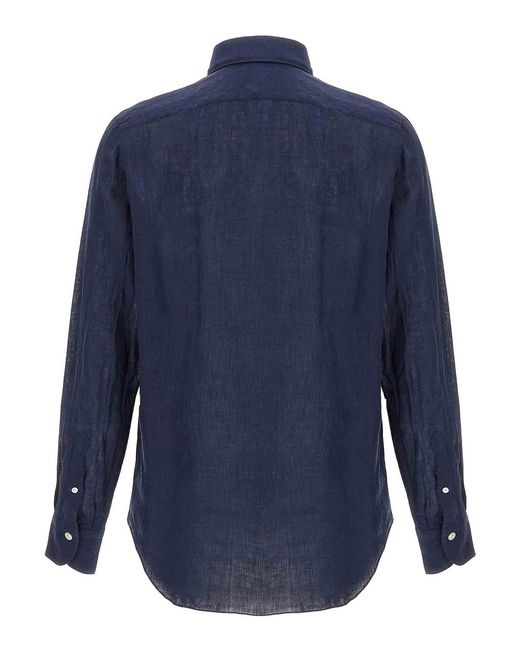 Finamore 1925 Blue Gaeta Shirt for men
