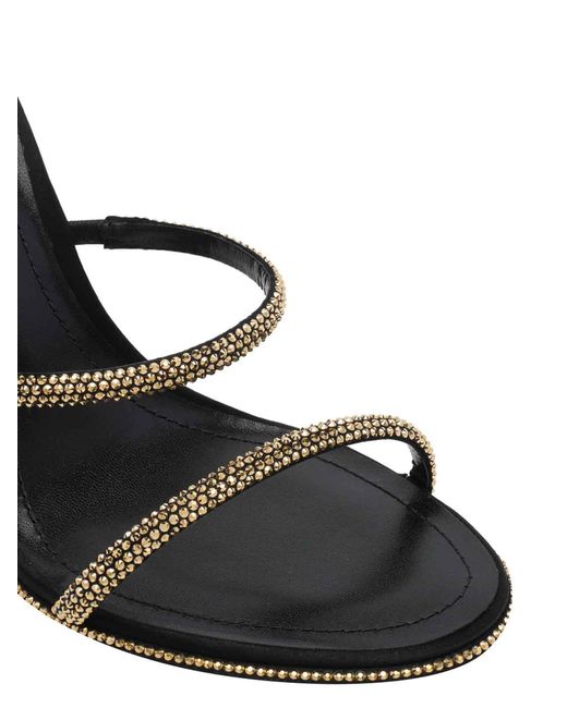 Rene Caovilla Black Cleo Pump Sandals