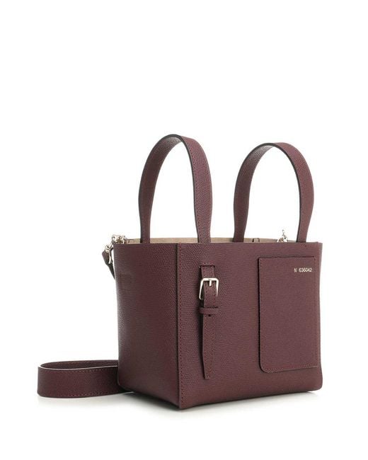 Borsa A Tracolla Micro Secchiello di Valextra in Purple