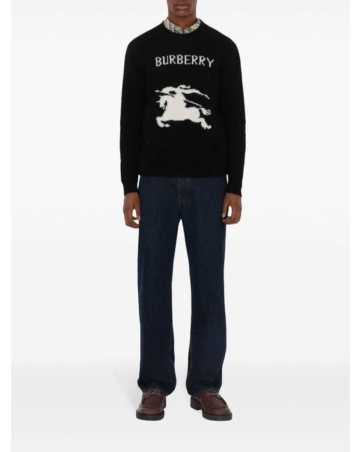 Burberry Black Wool Cashmere Sweater Ekd for men