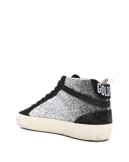 Golden Goose Deluxe Brand Black Mid Star Leather Sneakers