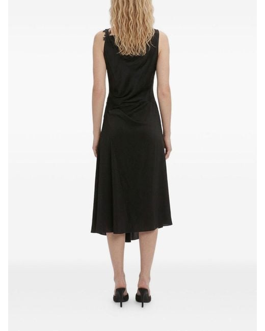 Victoria Beckham Black Crepe Back Sat