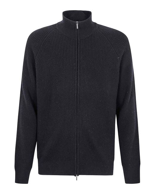 Barba Napoli Blue Full Zip Jacket for men