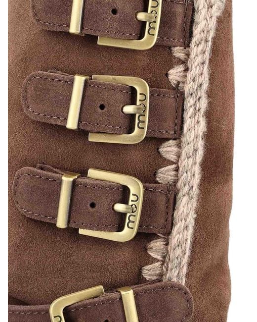 Mou Brown Eskimo 40 Buckle Straps Boots