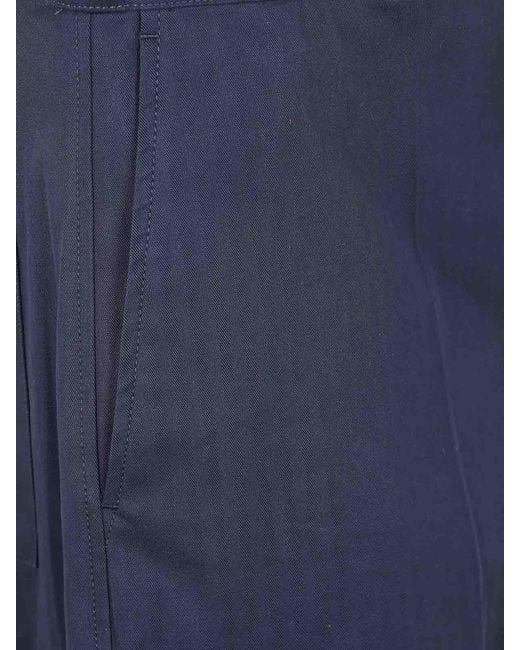 Drole de Monsieur Blue Le Short Workwear Chevron for men