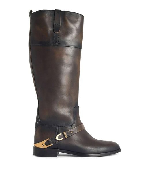 Golden Goose Deluxe Brand Brown Charlie Dark Leather Boots