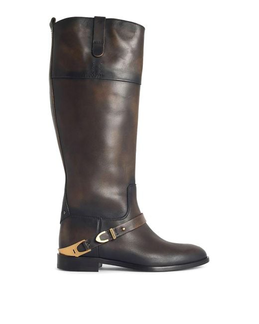 Golden Goose Deluxe Brand Brown Charlie Dark Leather Boots