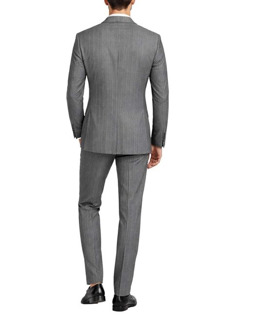 Franzese Collection Gray Pinstriped Suit for men