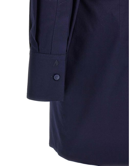 The Attico Blue Mini Chemisier Dress