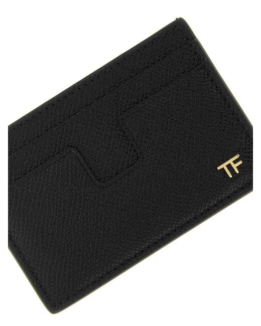 Tom Ford White Small Grain Leather Cardholder for men