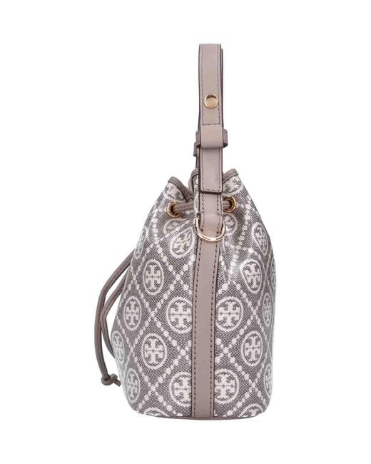 Borsa A Secchiello di Tory Burch in Gray