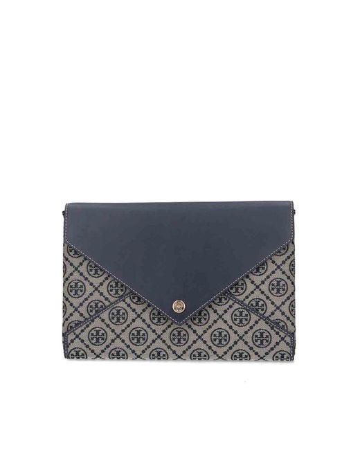 Tory Burch Gray Pouch With Chain