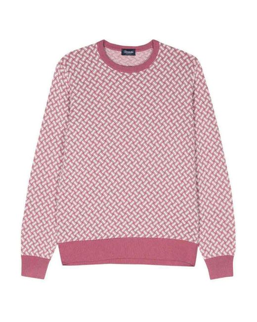 Drumohr Pink Crew-neck Sweater for men