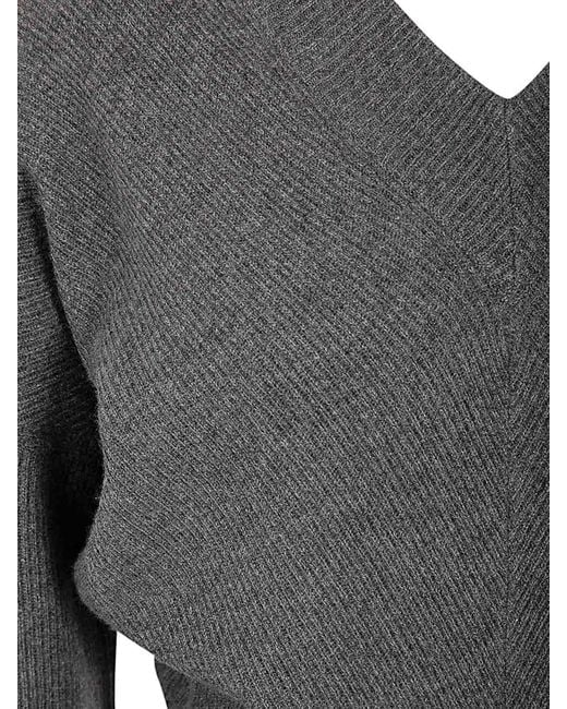 Brunello Cucinelli Gray Cashmere Long Dress
