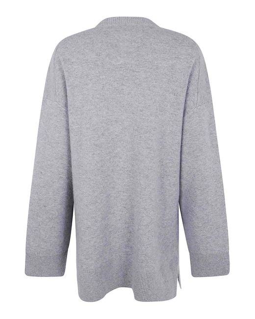 Totême Gray Cashmere Merinos Cardigan