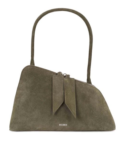 The Attico Green Sunrise Shoulder Bag