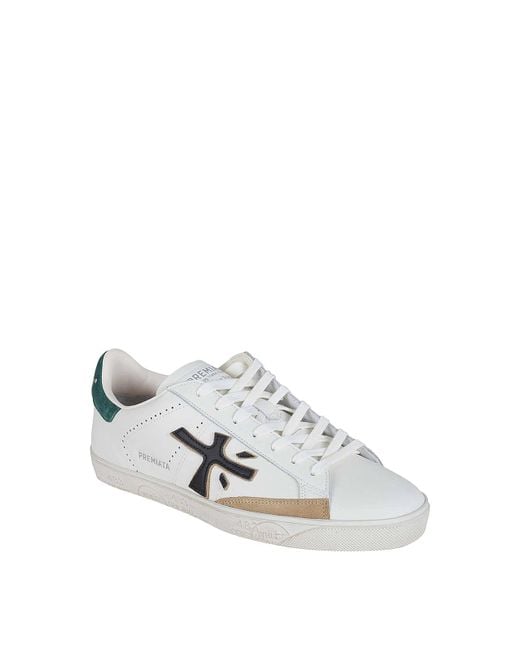 Premiata White Leather Upper for men