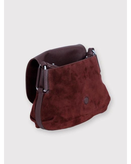 Coccinelle Purple Rebekka Suede Shoulder Bag