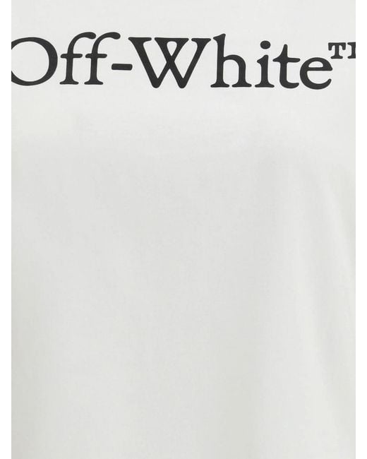 Off-White c/o Virgil Abloh White Big Logo Bookish Regular Tee