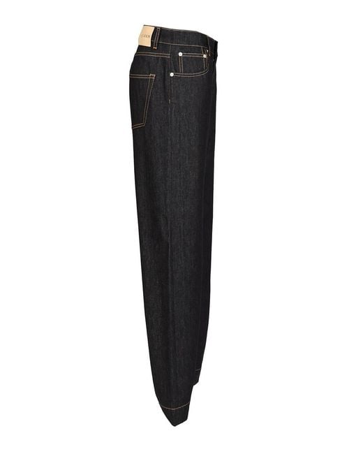 McQueen Black Wide Leg Jeans for men