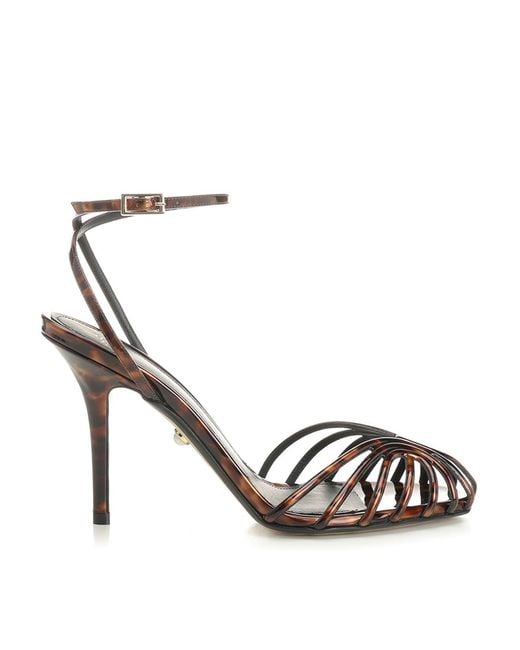 ALEVI Metallic Leopard-Print Sandal