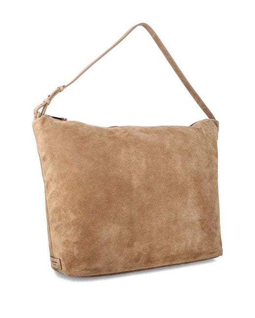 Emporio Armani White Leather Xl Hobo Bag