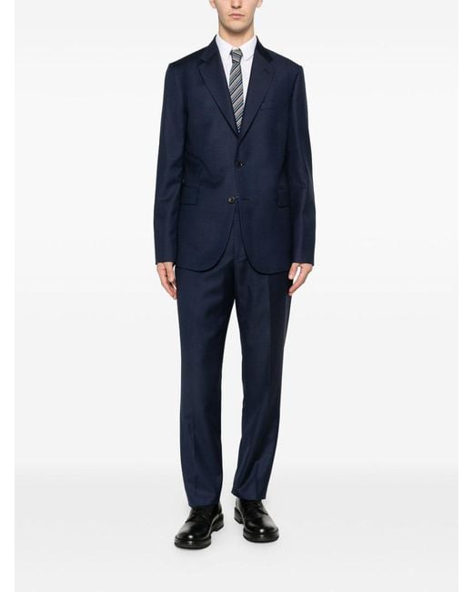 Paul Smith Blue Wool Single-Breasted Suit for men