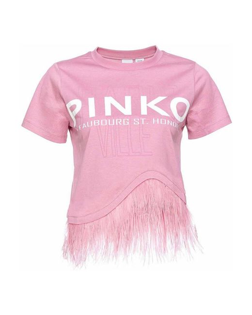 Pinko Pink T-shirt With Logo