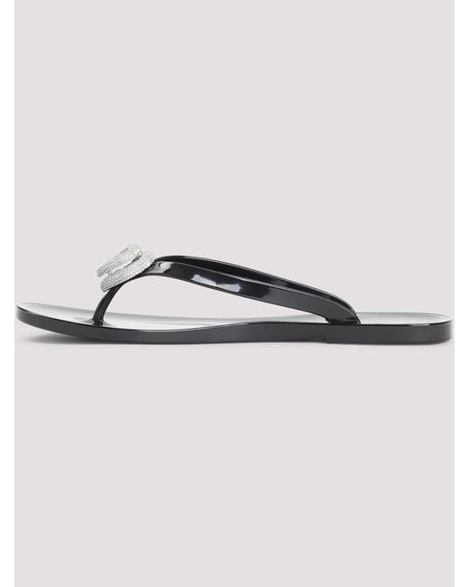 Mach & Mach White Double Heart Sandals