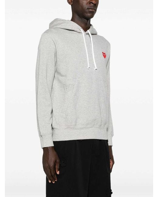 Comme des Garçons Gray Logo Cotton Hoodie