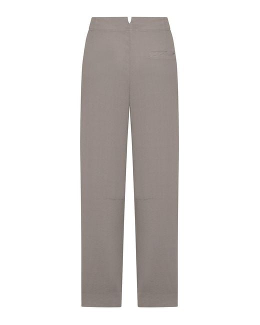 Transit Gray High-Waisted Cotton Trousers